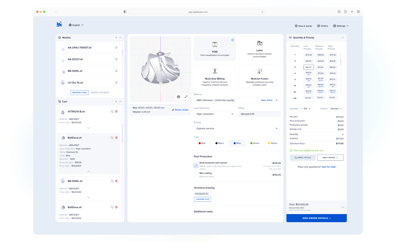 Interface showcase